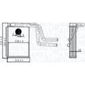 Wärmetauscher, Innenraumheizung MAGNETI MARELLI - 350218487000
