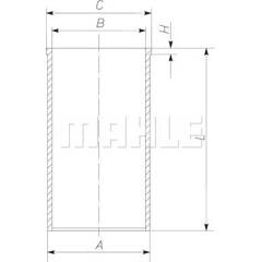 Chemise de cylindre MAHLE BEHR - 039 WV 42 00