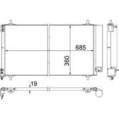 Condenser air conditioning MAHLE BEHR - AC 592 000S