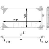 Condenser, air conditioning MAHLE BEHR - AC 597 000S