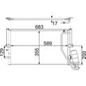 Condensor, airconditioning MAHLE BEHR - AC 478 000S
