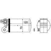 Droger, airconditioning MAHLE BEHR - AD 101 000S