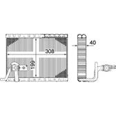 Evaporador, ar condicionado MAHLE BEHR - AE 124 000P