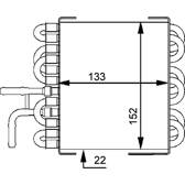 Fuel radiator MAHLE BEHR - CK 8 000P