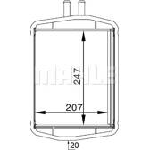 Heat Exchanger, interior heating MAHLE BEHR - AH 152 000S