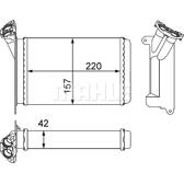Heat Exchanger, interior heating MAHLE BEHR - AH 95 000S