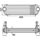 Intercooler, inlaatluchtkoeler MAHLE BEHR - CI 168 000P