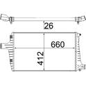 Intercooler, inlaatluchtkoeler MAHLE BEHR - CI 335 000S
