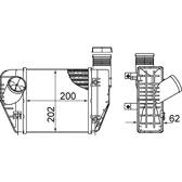Intercooler, inlaatluchtkoeler MAHLE BEHR - CI 423 000S