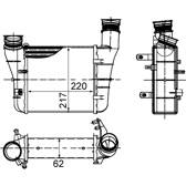 Intercooler, inlaatluchtkoeler MAHLE BEHR - CI 426 000S