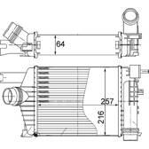 Intercooler, inlaatluchtkoeler MAHLE BEHR - CI 498 000S