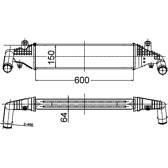Intercooler, inlaatluchtkoeler MAHLE BEHR - CI 504 000S