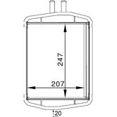 Kachelradiateur, interieurverwarming MAHLE BEHR - AH 152 000S