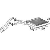 Kachelradiateur, interieurverwarming MAHLE BEHR - AH 200 000P
