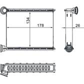 Kachelradiateur, interieurverwarming MAHLE BEHR - AH 272 000S