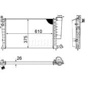 Koeler, motorkoeling MAHLE BEHR - CR 2206 000S