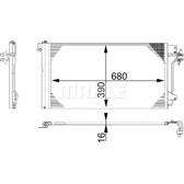 Kondensator, Klimaanlage MAHLE BEHR - AC 672 000S