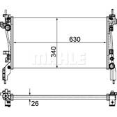 Kühler, Motorkühlung MAHLE BEHR - CR 1122 000P