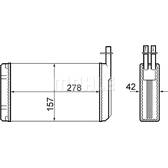 Radiateur chauffage MAHLE BEHR - AH 68 000S