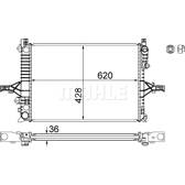 Radiator, engine cooling MAHLE BEHR - CR 1546 000S