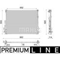 Radiator, engine cooling MAHLE BEHR - CR 2607 000P