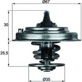 Termostato, refrigerante MAHLE BEHR - TX 30 71D