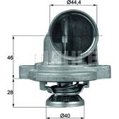 Thermostat, coolant MAHLE BEHR - TI 23 80