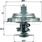 Thermostat, coolant MAHLE BEHR - TX 25 87D