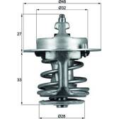Thermostat, coolant MAHLE BEHR - TX 63 83
