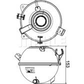 Vase d'expansion, bocal liquide de refroidissement MAHLE BEHR - CRT 19 000S