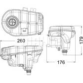 Vase d'expansion, bocal liquide de refroidissement MAHLE BEHR - CRT 60 000S