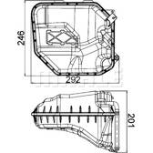 Vase d'expansion, bocal liquide de refroidissement MAHLE BEHR - CRT 9 000S