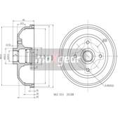 Brake drums (2-wheel set) MAXGEAR - 19-0826