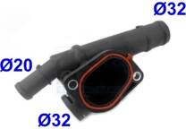 Febi Bilstein 17927 Flangia Refrigerante | Raccordo Termostato Per Peugeot E Citroën, Ricambio OE 1336C9