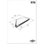 Cabin air filter MECAFILTER - EKR7068