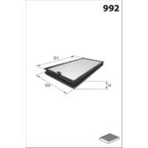 Cabin air filter MECAFILTER - ELR7103