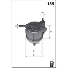 Filtre à carburant MECAFILTER - ELG5364