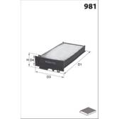 Filtre habitacle MECAFILTER - ELR7157