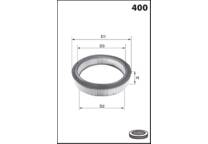 Filtro Aria PURFLUX A452 - Ricambio Auto 47x200x156 Mm