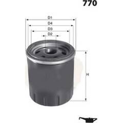 Oliefilter MECAFILTER - ELH4196