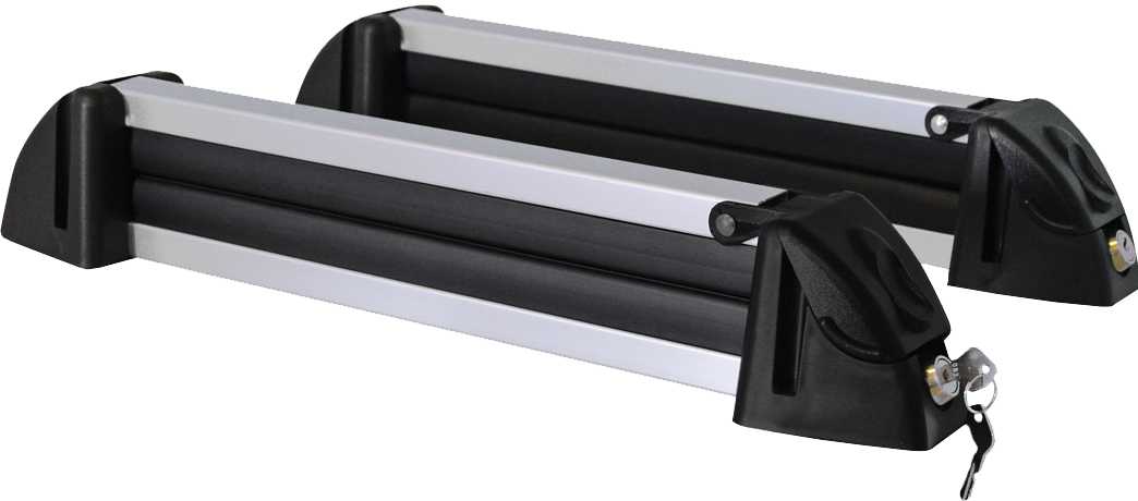 Aluminum ski racks on roof bars (4 pairs)