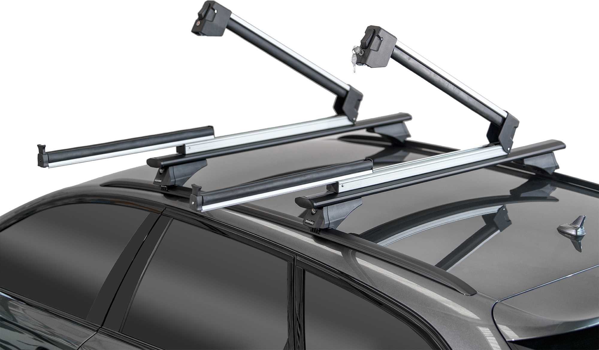 Sliding ski rack on roof bars YELO (6 pairs)