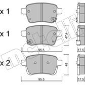 Bremsbeläge hinten (4er-Satz) METELLI - 22-1012-0