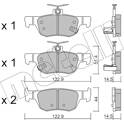 Bremsbelagsatz hinten METELLI - 22-1226-0