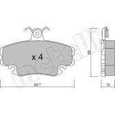 Bromsbelägg fram METELLI - 22-0120-0