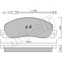 Front brake pad set METELLI - 22-0098-0
