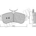 Front brake pad set METELLI - 22-0123-0