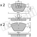 Front brake pad set METELLI - 22-0207-3