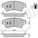 Front brake pad set METELLI - 22-0313-0