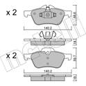 Front brake pad set METELLI - 22-0555-0